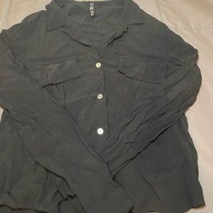 Zara TRF Collection black velvet blouse | Size US: Small